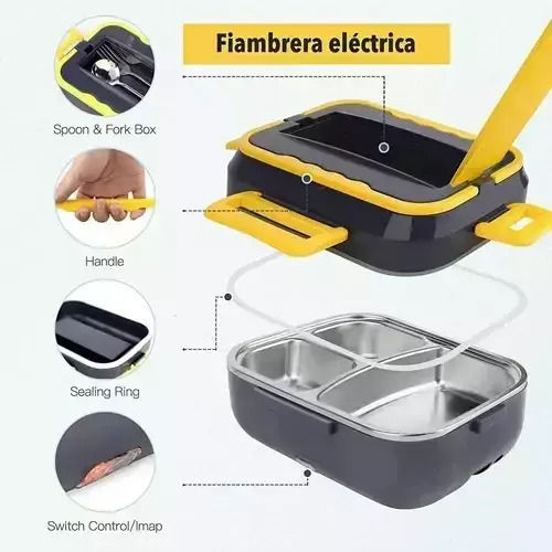 Elektrische Behälter Lunchbox Inox Gray 1500ml 1Stück