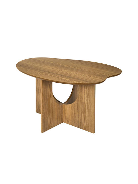 Rundes Zentral Kaffeetisch Calypso Holz Beiges M80xL60xH42cm