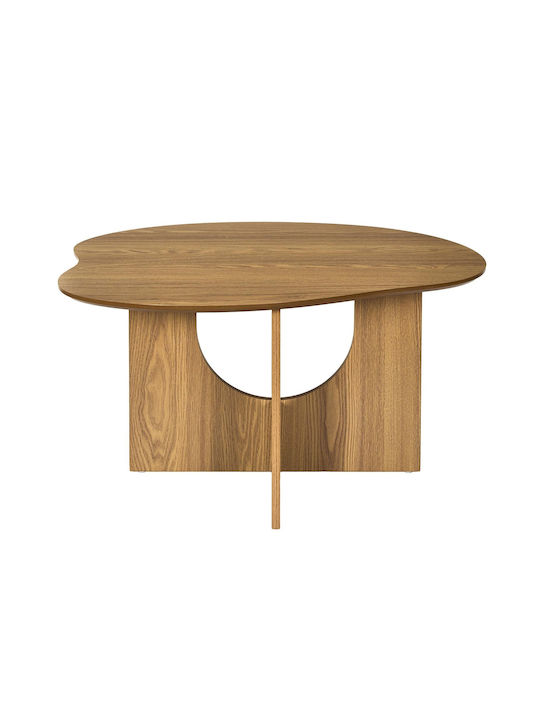 Rundes Zentral Kaffeetisch Calypso Holz Beiges M80xL60xH42cm