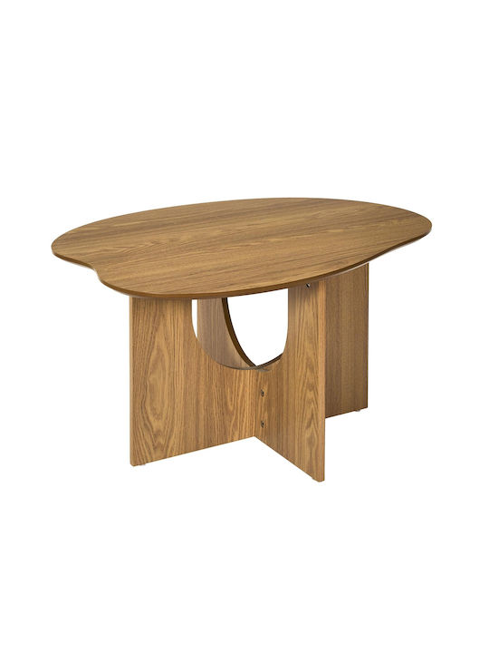 Rundes Zentral Kaffeetisch Calypso Holz Beiges M80xL60xH42cm