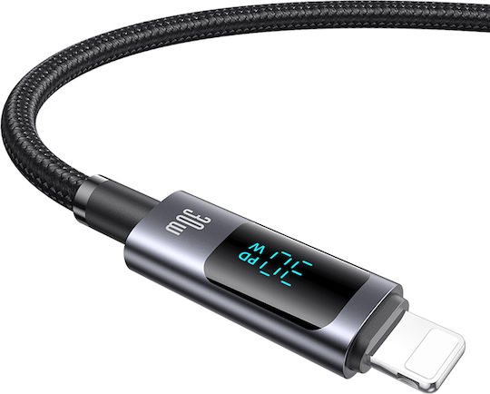 Eko 30w Type-c To Lightning 1.2m Charging Cable Display Sf Model Led Screen Black