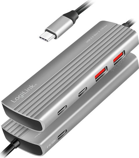 LogiLink Hub 5 Θυρών USB 3.2 με σύνδεση USB-C Γκρι