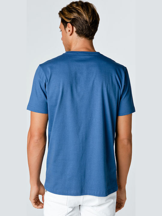 Τύπωμα Palmtrees Denim T-shirt Μπλε