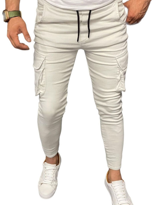 Παντελόνι Cargo Off White