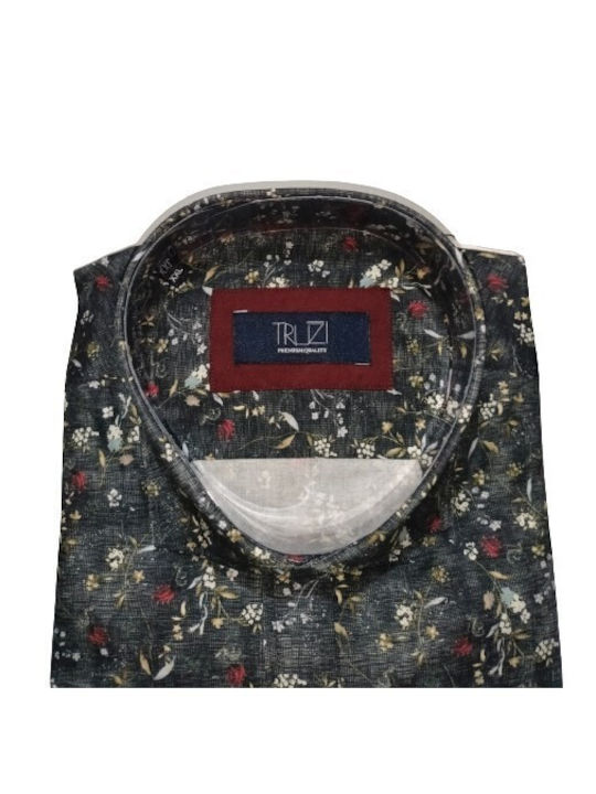Long Sleeve Shirt in Slim Fit Anthracite