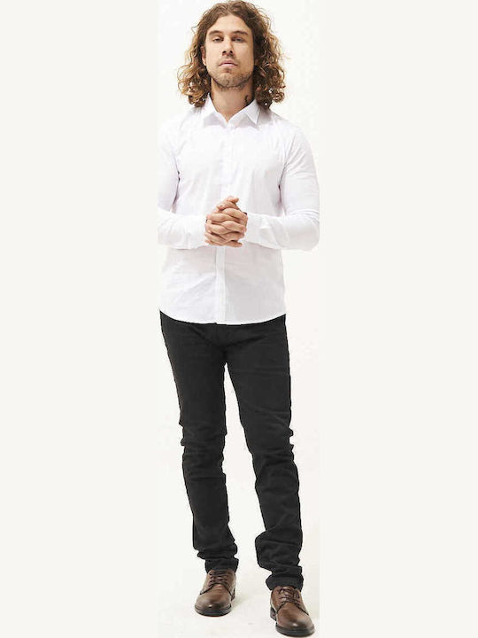 Langärmlig Hemd White