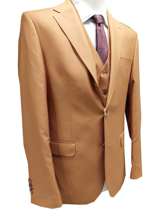 Мъжки Костюм С гиле Beige/Brown