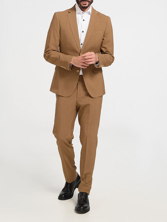 Men's Summer Suit Regular Fit Brown