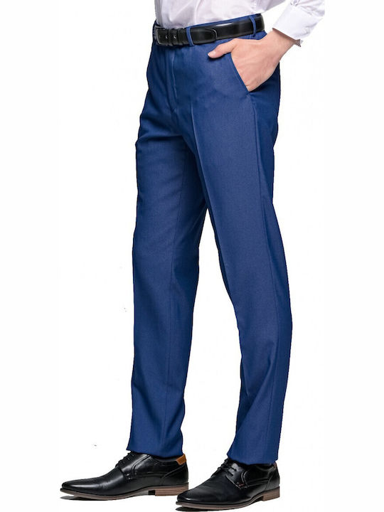 Herrenanzug mit Weste Bräutigamanzug mit Schlank Passform Blau