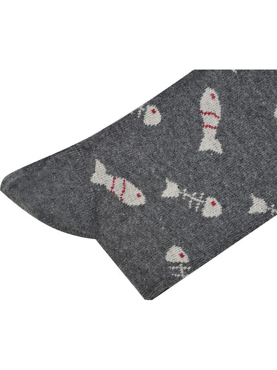 Dream Socks Ανδρικές Κάλτσες με Σχέδια Γκρι