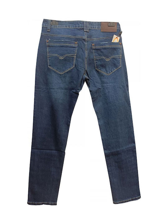 Men's Jeans Pants Elastic Blue