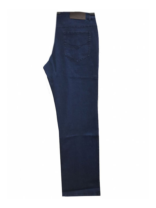 Men's Jeans Pants Elastic Navy Blue