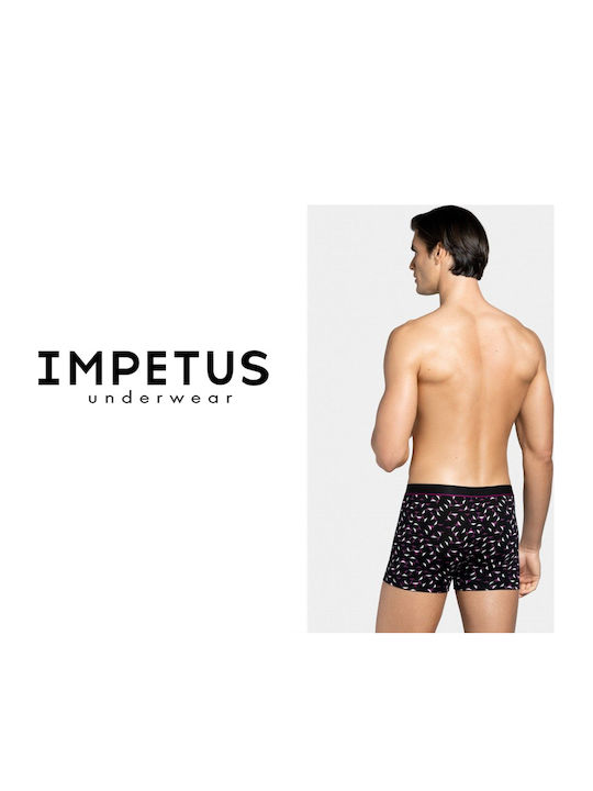 Men's Boxer Black with Patterns
