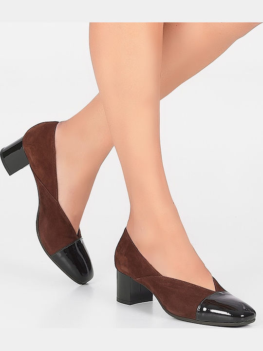 Suede Brown Low Heels