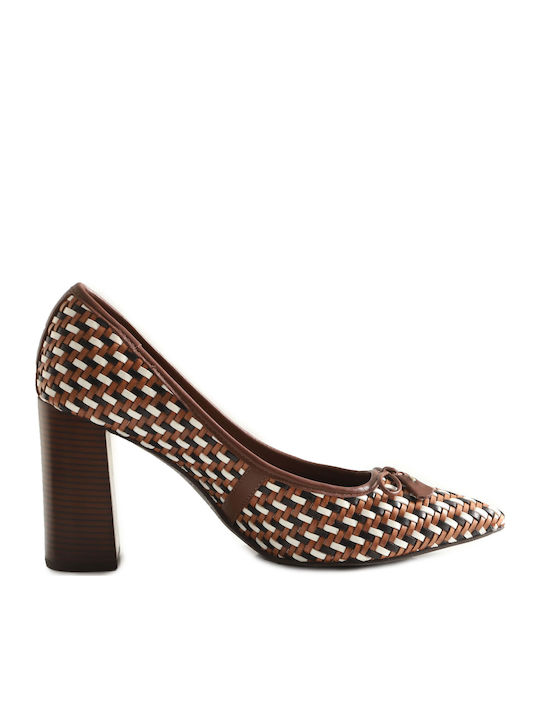 Leather Pointed Toe Stiletto Multicolour High Heels