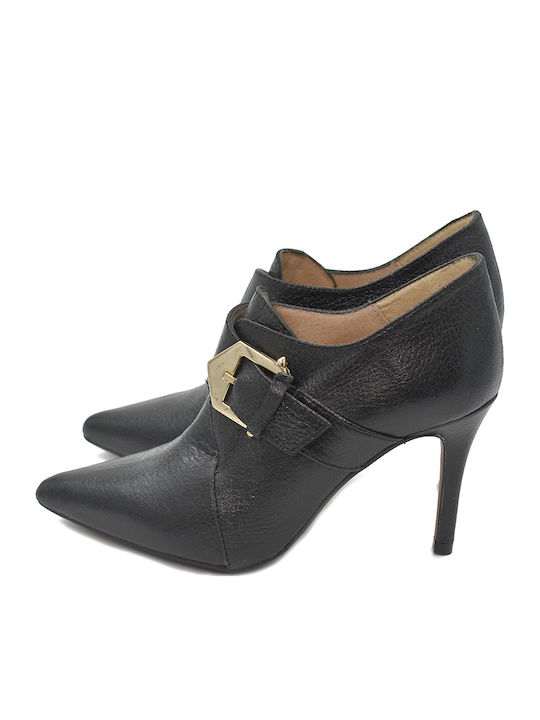 Leder Pumps Schwarz