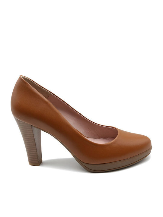 Pantofi cu toc Tabac maro