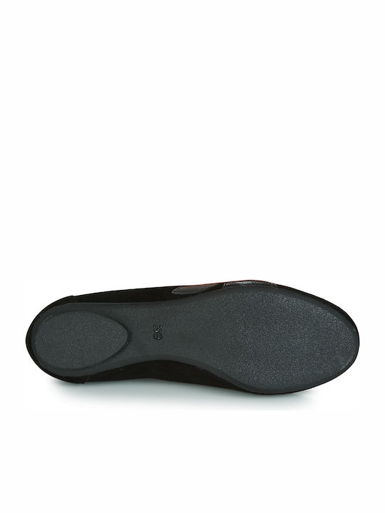Erune Damen Ballerinas Schwarz
