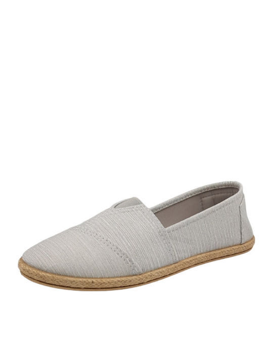 Din material textil Espadrile dama în culoarea Argintiu