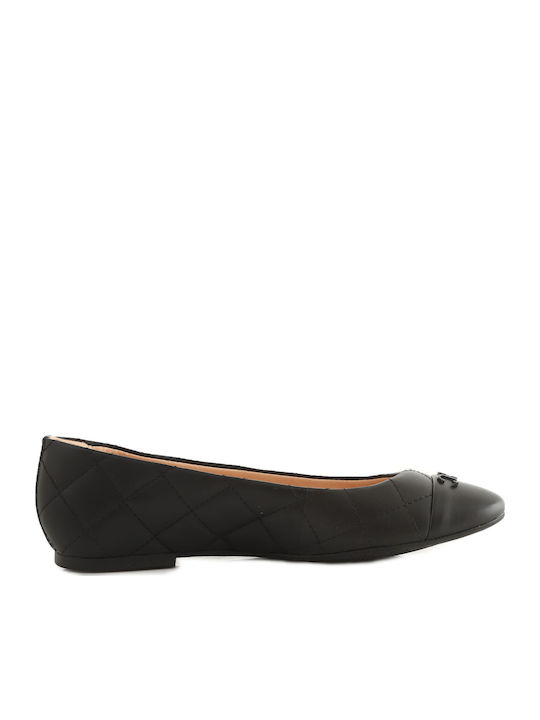 Leather Ballerinas Black