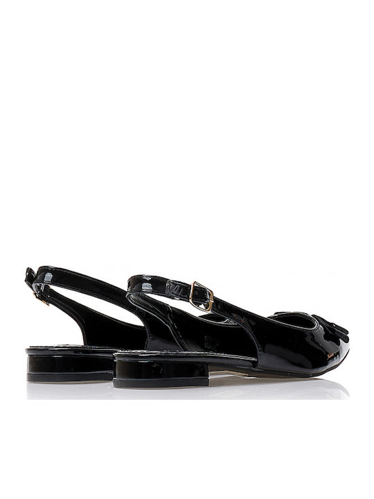 Pantofi balerini pentru femei Slingback in Negru Culori