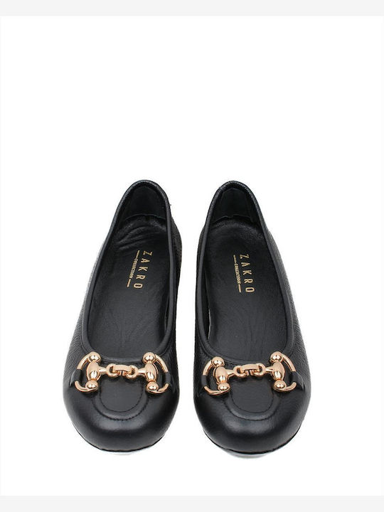 Leather Ballerinas Black