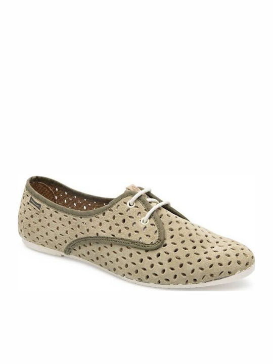 Women's Moccasins in Khaki Color