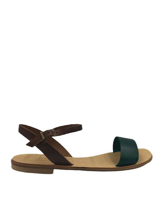 Women's Flat Sandals in Brown Color
