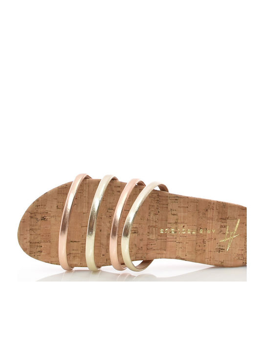 Strap Mule Flache Sandalen für Damen in Braun Farbe