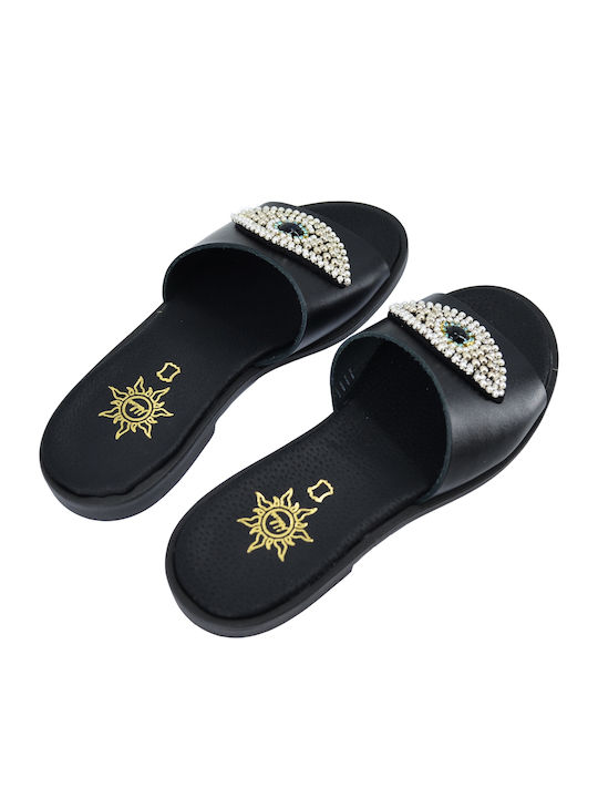 Sandale Casual Damă Din Piele Negre