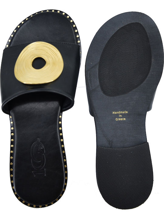 Sandale Casual Damă Din Piele Negre