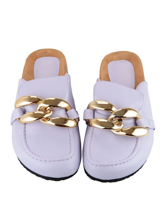 Flat Mules σε Μωβ Χρώμα