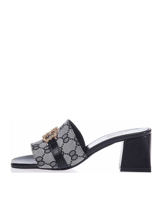 Mariella Fabiani Leather Mules Black 2313/5