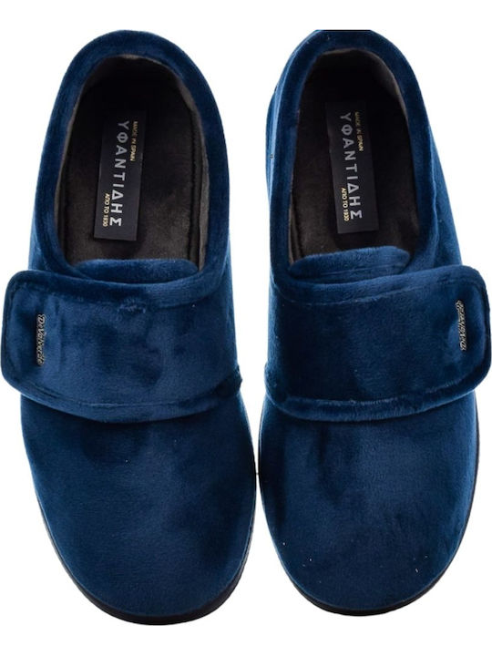 Geschlossene Damen Hausschuhe Marineblau