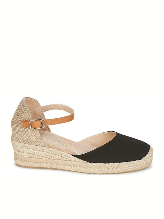 Women's Fabric Platform Espadrilles Black