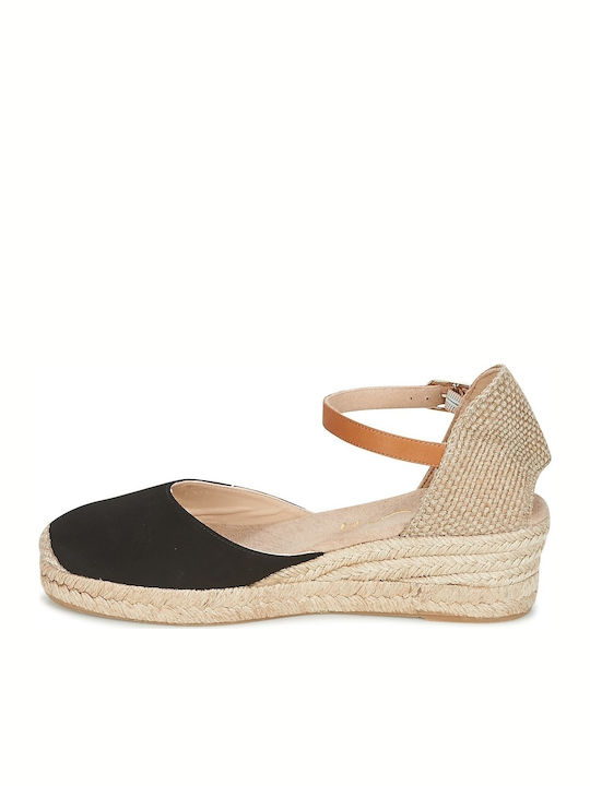 Women's Fabric Platform Espadrilles Black