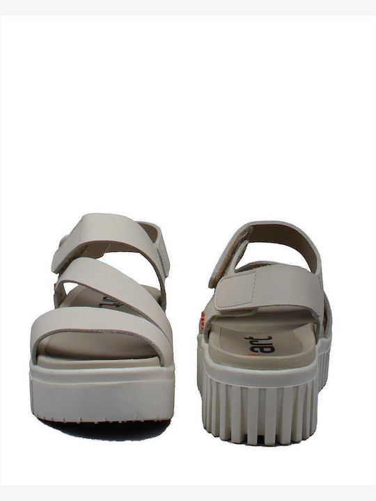 Damenplattformen Beige