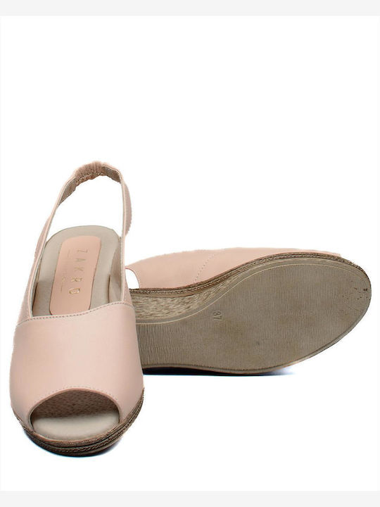 Damenplattformen Beige
