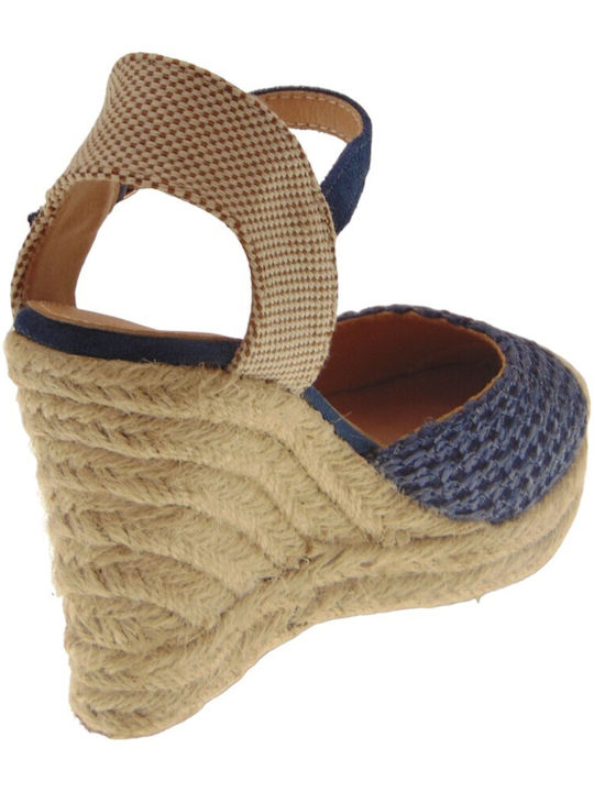 Women's Platform Espadrilles Blue