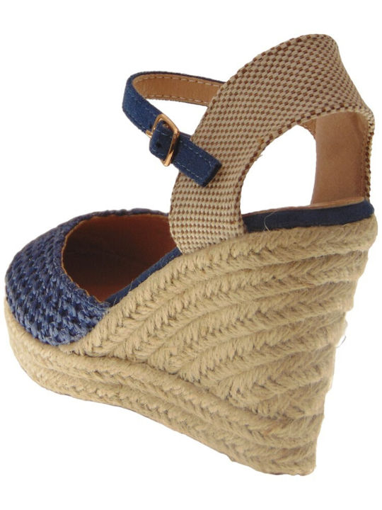 Women's Platform Espadrilles Blue