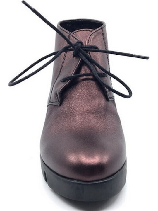 Women's Ankle Boots Platform Bronze