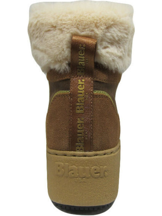 Leder Stiefeletten Damen Braun