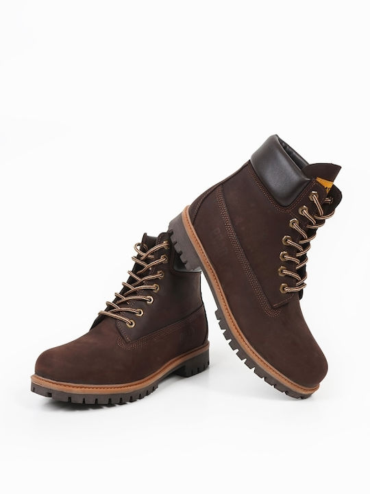 Leder Stiefeletten Damen Braun