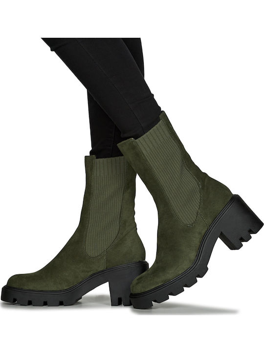Amande Damen Stiefeletten Khaki