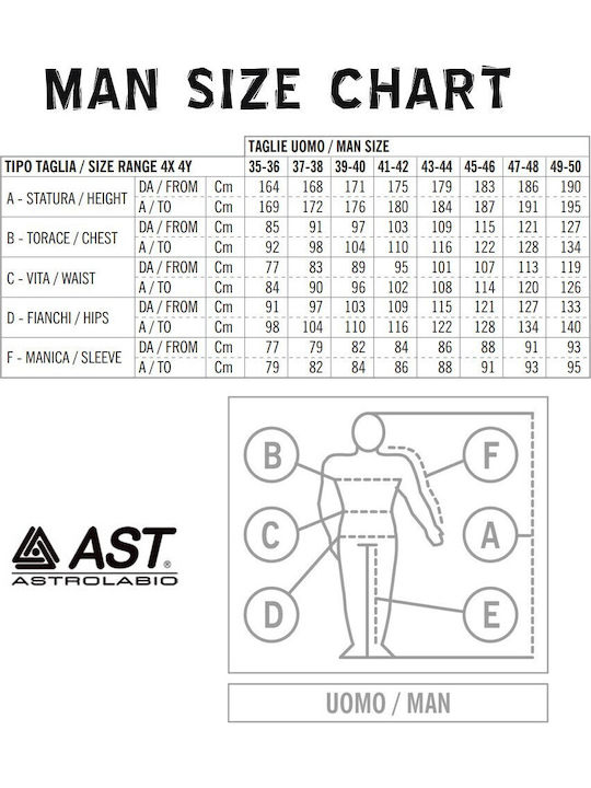 Astrolabio A79D-500 Men's Trousers for Ski & Snowboard Black