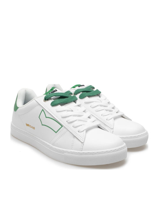 Ανδρικά Sneakers ΛΕΥΚΑ με Πράσινο