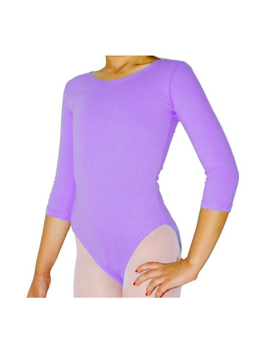 Kids' 3/4 Sleeve Bodysuit Cotton Lycra Greek Made Light Green