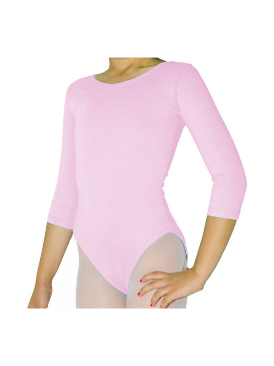 Kids' 3/4 Sleeve Bodysuit Cotton Lycra Greek Made Light Green