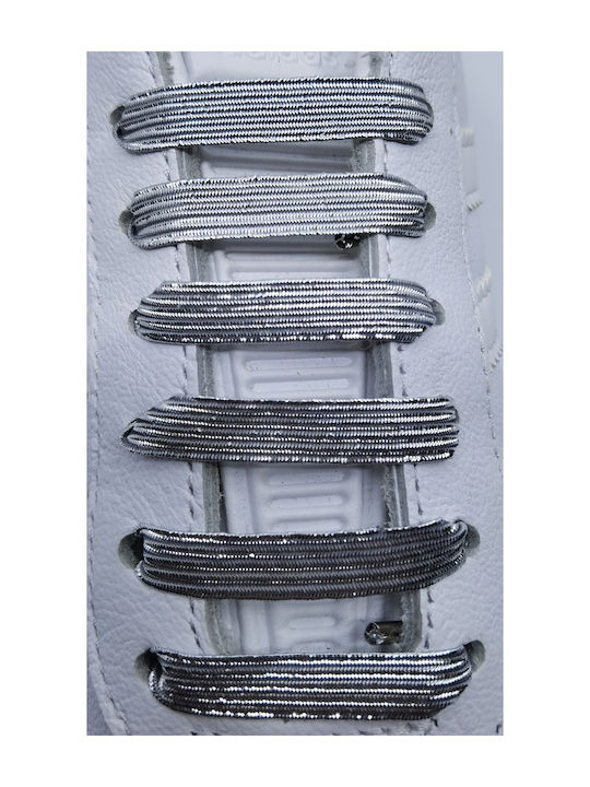Ελαστικά Κορδόνια Χωρίς Δέσιμο Fun Elastic Laces R 1841 Ασημι