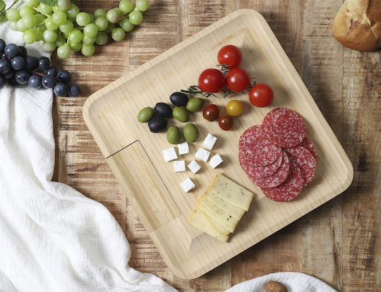 The Home Deco Factory Wooden Cheese Serving Platter 33x33x3cm